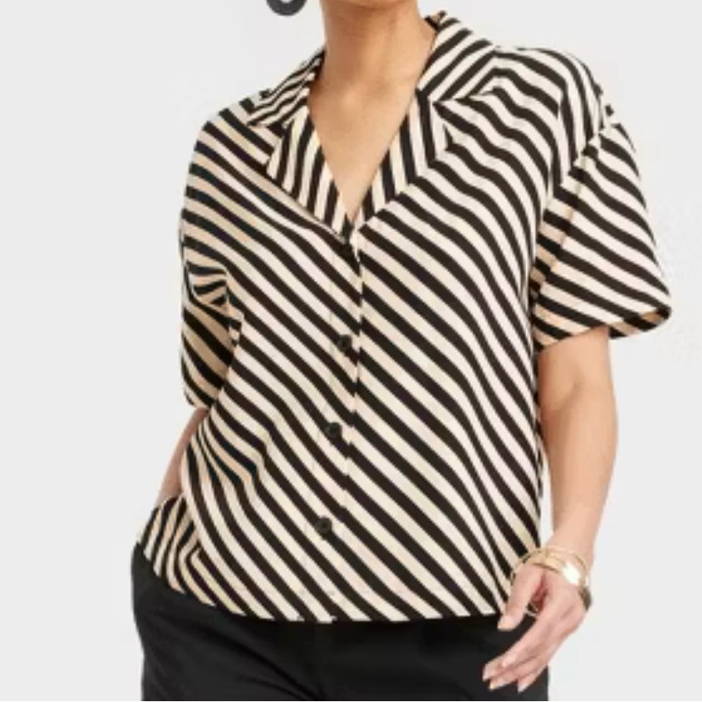 A New Day Stripped Shirt and Pants Set